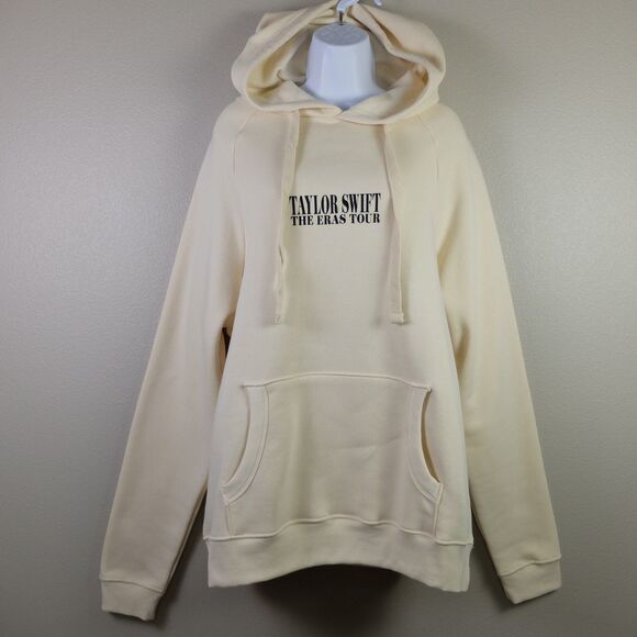 Taylor Swift The Eras Tour Beige Hoodie Size Medium NWOT - Picture 1 of 9